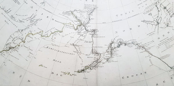 1788 Franz Schraembl & Capt Cook Large Antique Map NW America Alaska, California