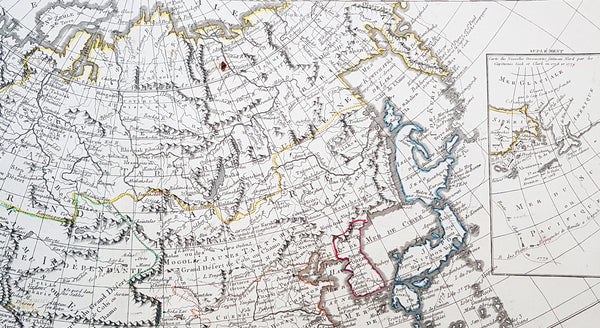 1830 Jean Baptiste Clouet & Pierre Jean Large Antique Map of Asia..Wall Map