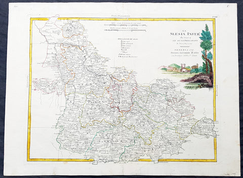 1779 Antonio Zatta Large Antique Map of Lower Silesia SW Poland