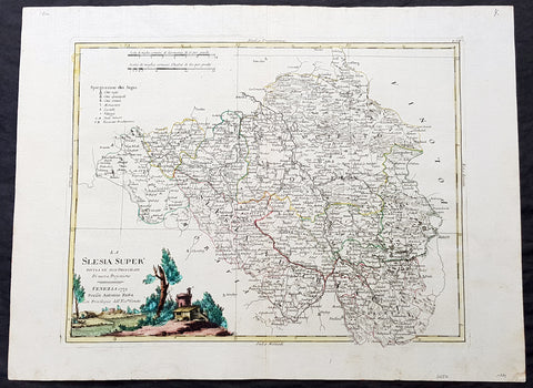 1779 Antonio Zatta Large Antique Map of Upper Silesia NW Poland