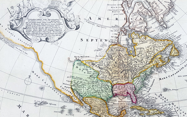 1720 Johannes Baptist Homann Large Antique Map of America