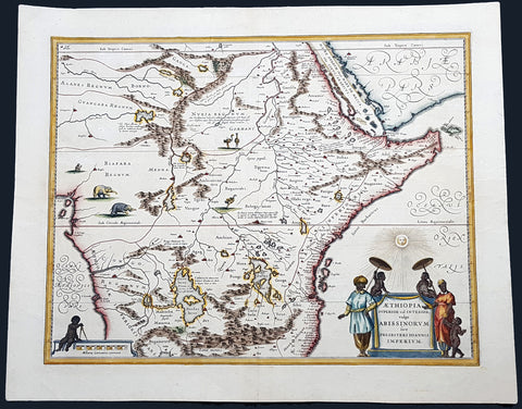 1646 Joan Blaeu Antique Map of Central and NE Africa - Land of Prestor John