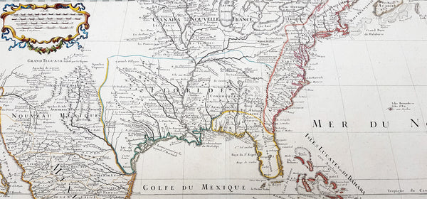 1708 Guillaume Delisle Large Antique Map of North America - 4th State, rare