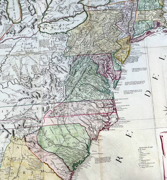 1778 John Mitchell & Antonio Zatta 12 Sheet Antique Map of North America - Rare