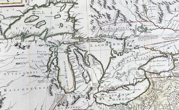1778 John Mitchell & Antonio Zatta 12 Sheet Antique Map of North America - Rare