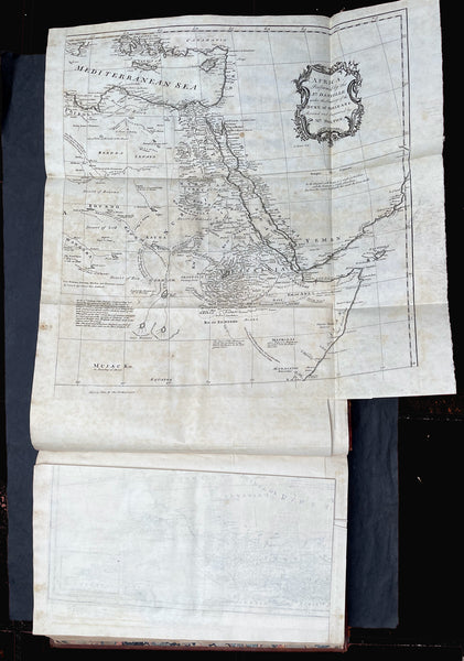 1774 Malachy Postlethwayt Antique 2 Volume Atlas 7 Large Cont Maps North America