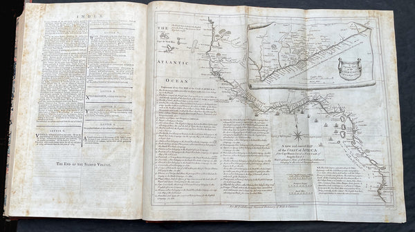1774 Malachy Postlethwayt Antique 2 Volume Atlas 7 Large Cont Maps North America