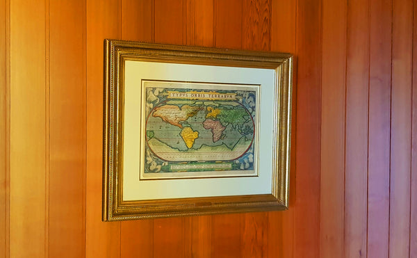 1588 Abraham Ortelius Antique Oval World Map - Rarest Edition, Ort 2:3